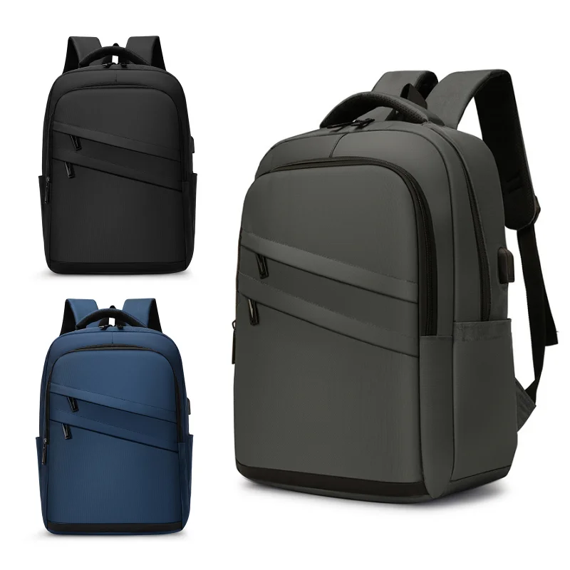 

New Business Men's Backpack, USB Charging, Large-capacity Computer Backpack, Multi-functional Waterproof Student Schoolbag