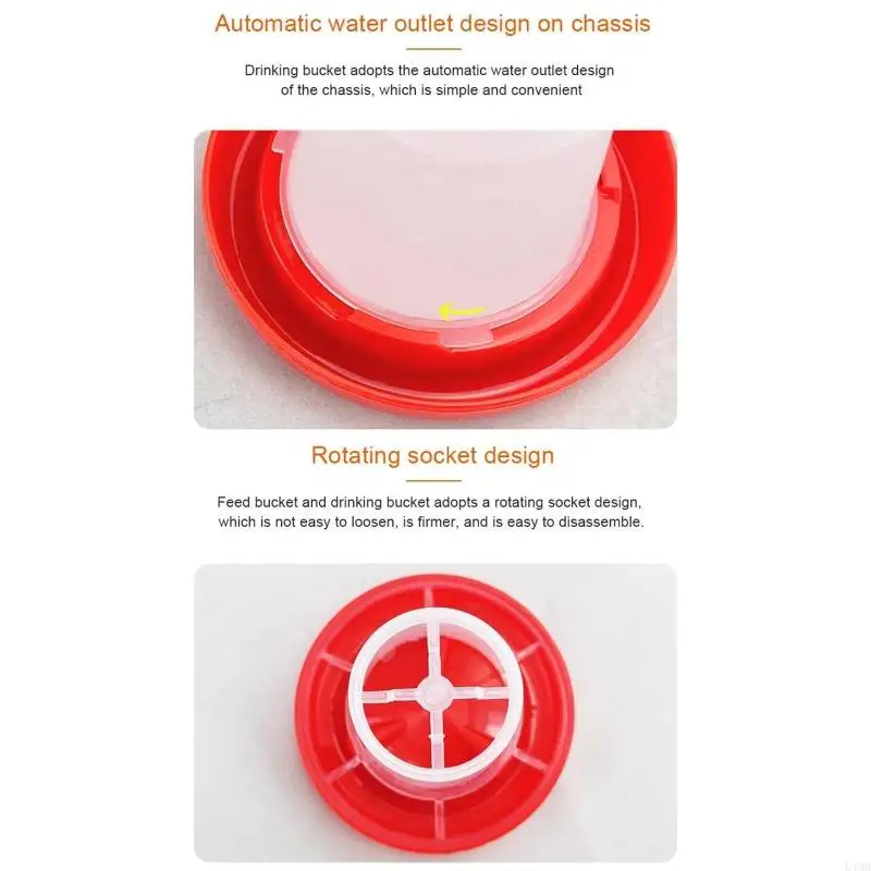 L4MB Chick Waterer Lower Automatic Poultry Không uống nước uống không có chất thải chất thải vật liệu nhựa toàn