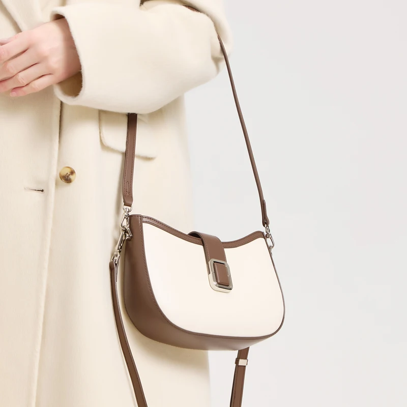 

New Female Oil Wax Cowhide Genuine Leather Crossbody Bag Vintage Messenger Bag Fashion Lady Waxed Leather Phone Shoulder Bag