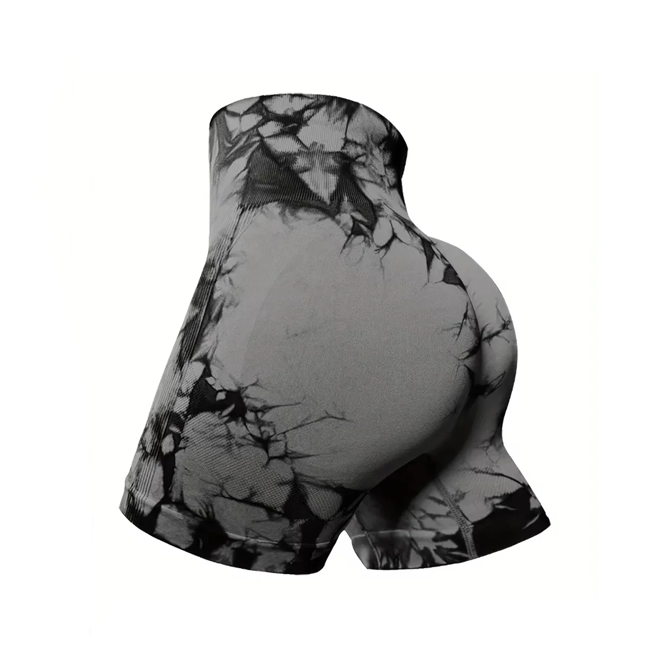 Pantaloncini da allenamento tie-dye da 3 pezzi per le donne Scrunch Butt Lifting a vita alta Yoga Gym Pantaloncini da motociclista senza cuciture da donna Active