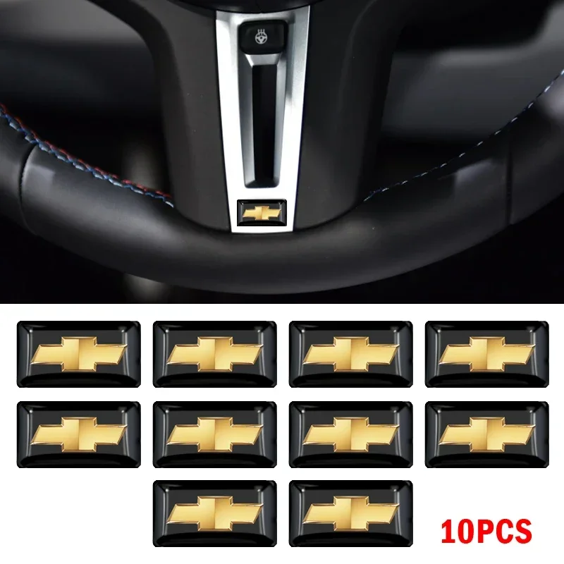 10pcs Creative Car Brand Logo Multi-function Dashboard Door Dashboard Sticker  For Chevrolet Captiva Colorado Cruze Spark Malibu