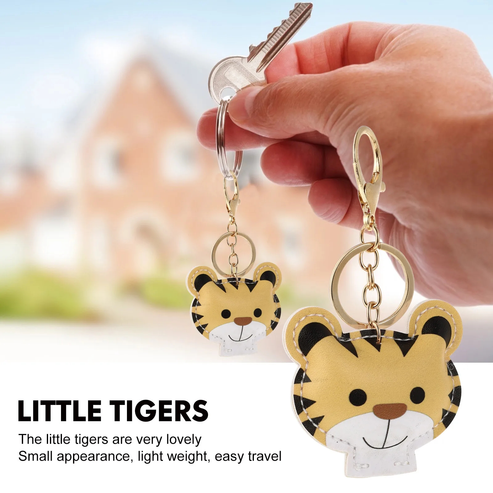 3 uds llavero con forma de tigre de dibujos animados bolso colgante decoración colgante para tigre colgante llavero bolso decoración del teléfono