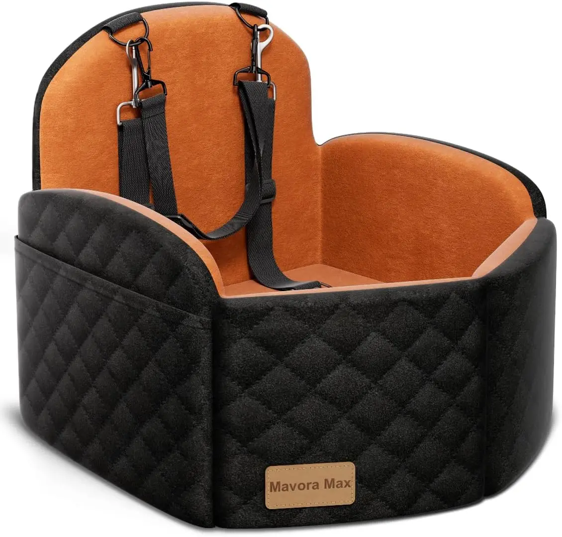 

Подъемное автокресло для собак с пеной с эффектом памяти, моющимся чехлом и карманами для хранения, для маленьких/средних питомцев весом до 35 фунтов