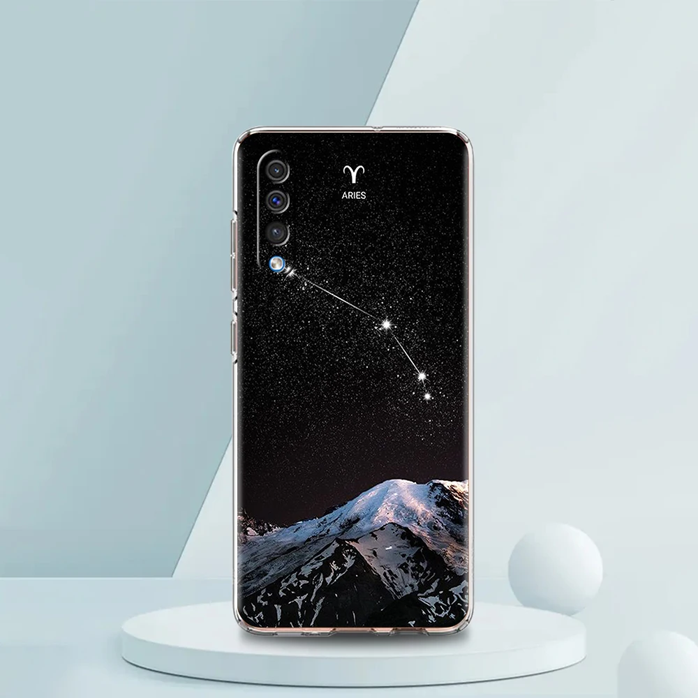 Constellation Virgo Aries Soft TPU Cover for Samsung Galaxy A25 A23 A22 A52S A52 A55 A72 A41 A31 A13 5G Transparent Phone Case