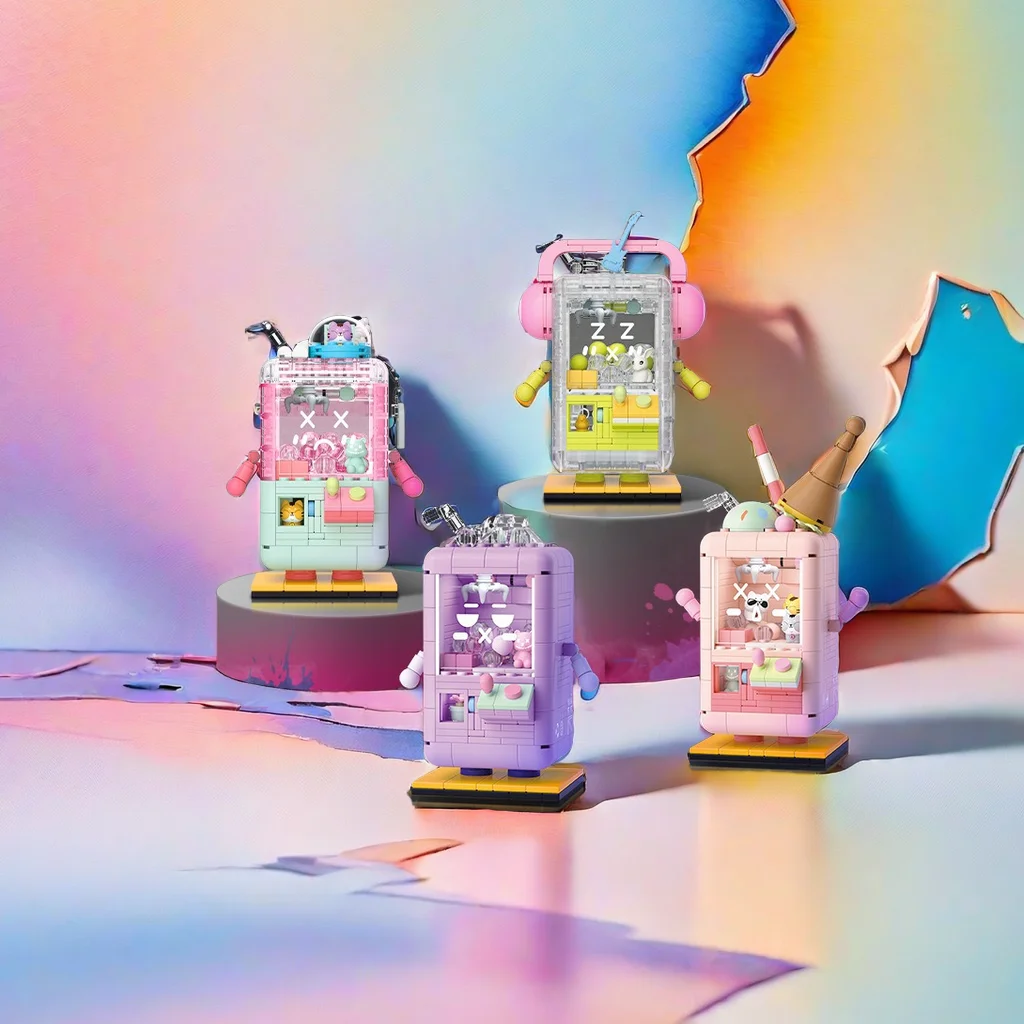 نموذج لعبة كتلة البناء ، آلة رافعة ، سلسلة تمويه ، القلقاس ، الطين ، الثلج ، الفراولة ، المثلجات #2