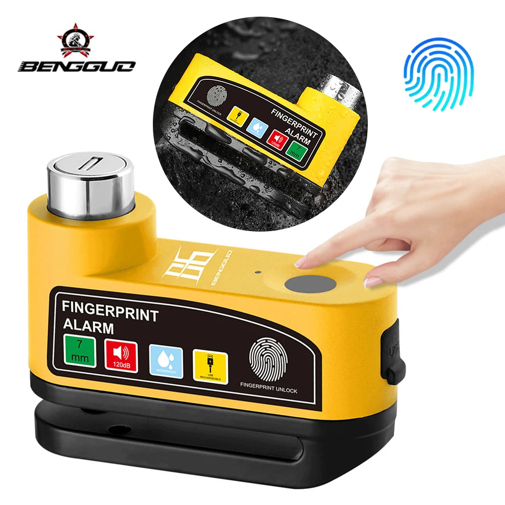 

Motorcycle Alarm Disc Brake Lock Anti Theft Security Moto Wheel Disk Padlock Motorcycle Disc Lock Motorcycle Bike Accessories