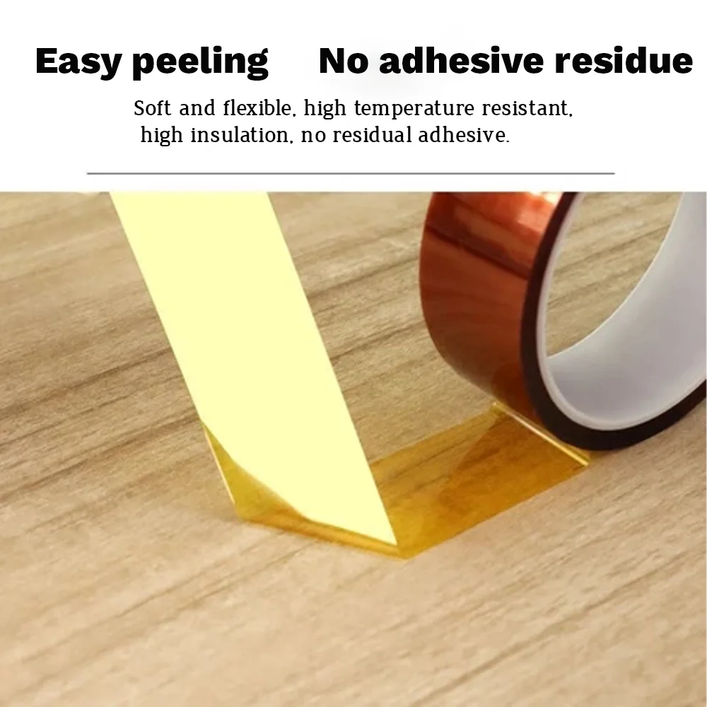 Cinta de alta temperatura Cinta de poliimida Cinta capton Goldfinger sin residuos Soldadura electrónica Impresión 3D