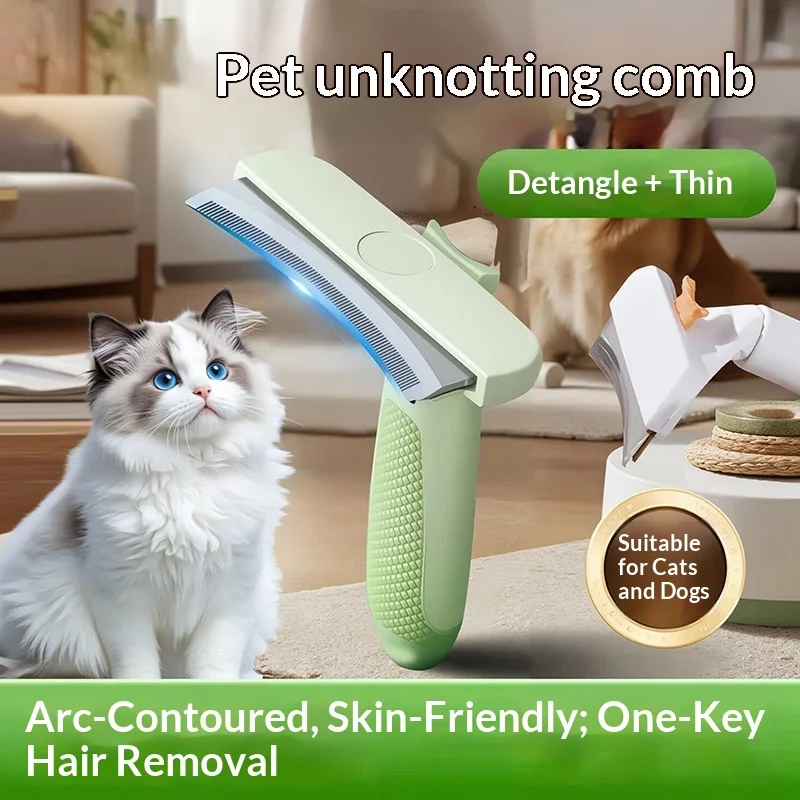 

Cat Comb for Long Hair Dogs Professional Brush for Opening Knots Thinning Cat Hair Dog Grooming Tool