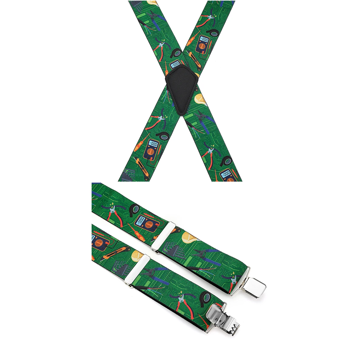 Adult Suspenders for Dress Pants, Suit Shirt Suspenders, Adjustable Elastic Non-Slip Suspenders