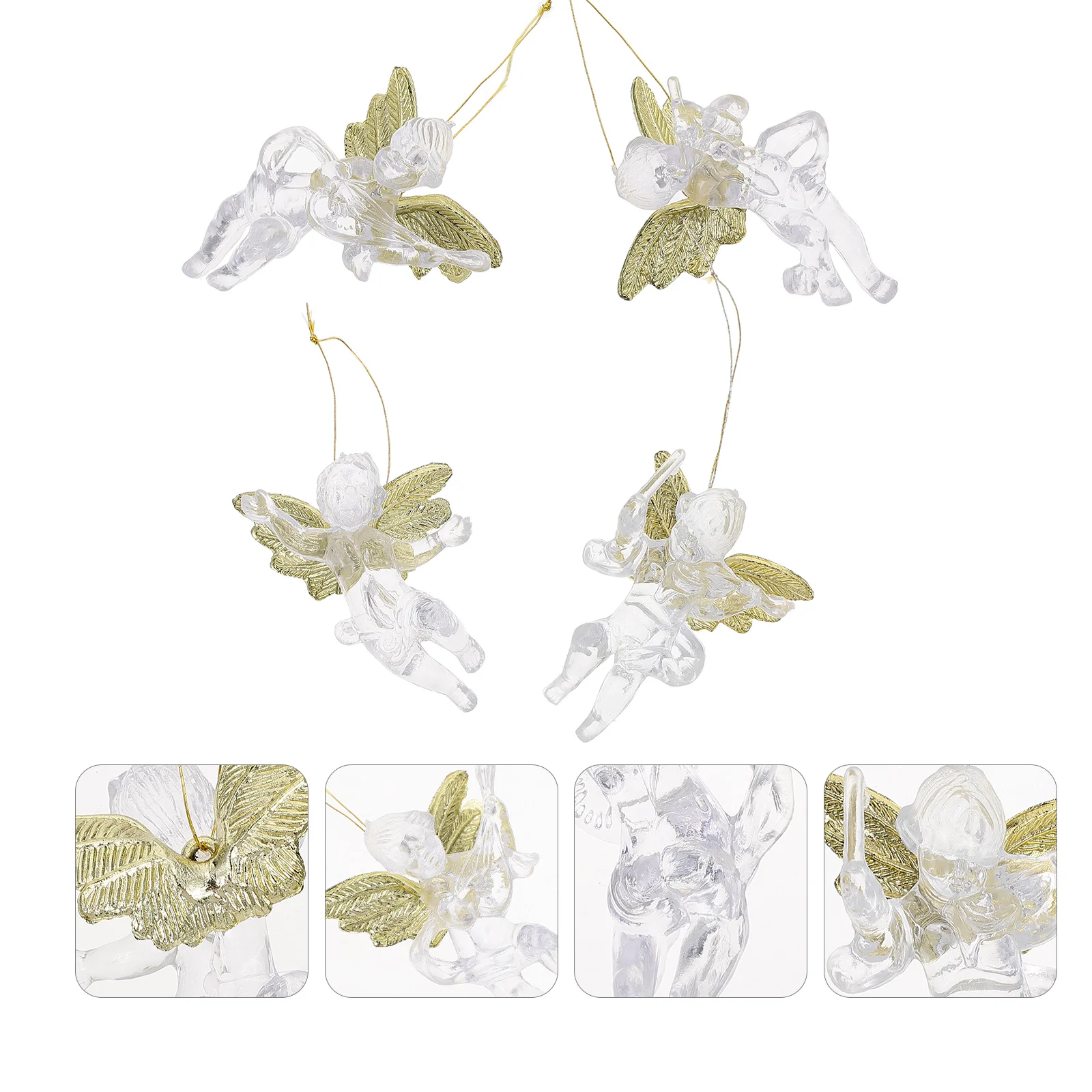 

12Pcs Angel Pendants Hanging Decorative Christmas Tree Ornaments Christmas Hanging Decorations Lovely Xmas Tree Decors Home