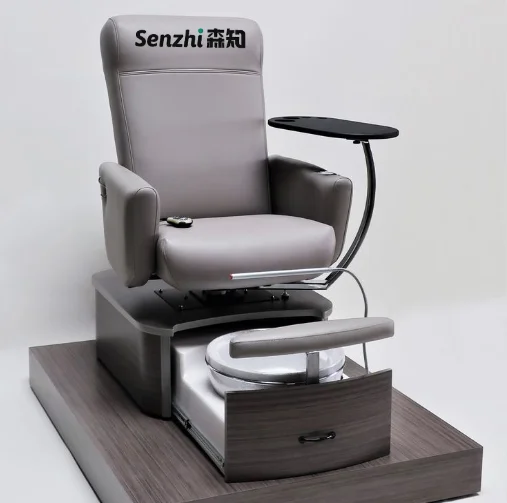

Luxury Hair Salon Furniture Pu Leather Nail Chair Electric Massage Chair Tubeless Pedicure Chair Customizable