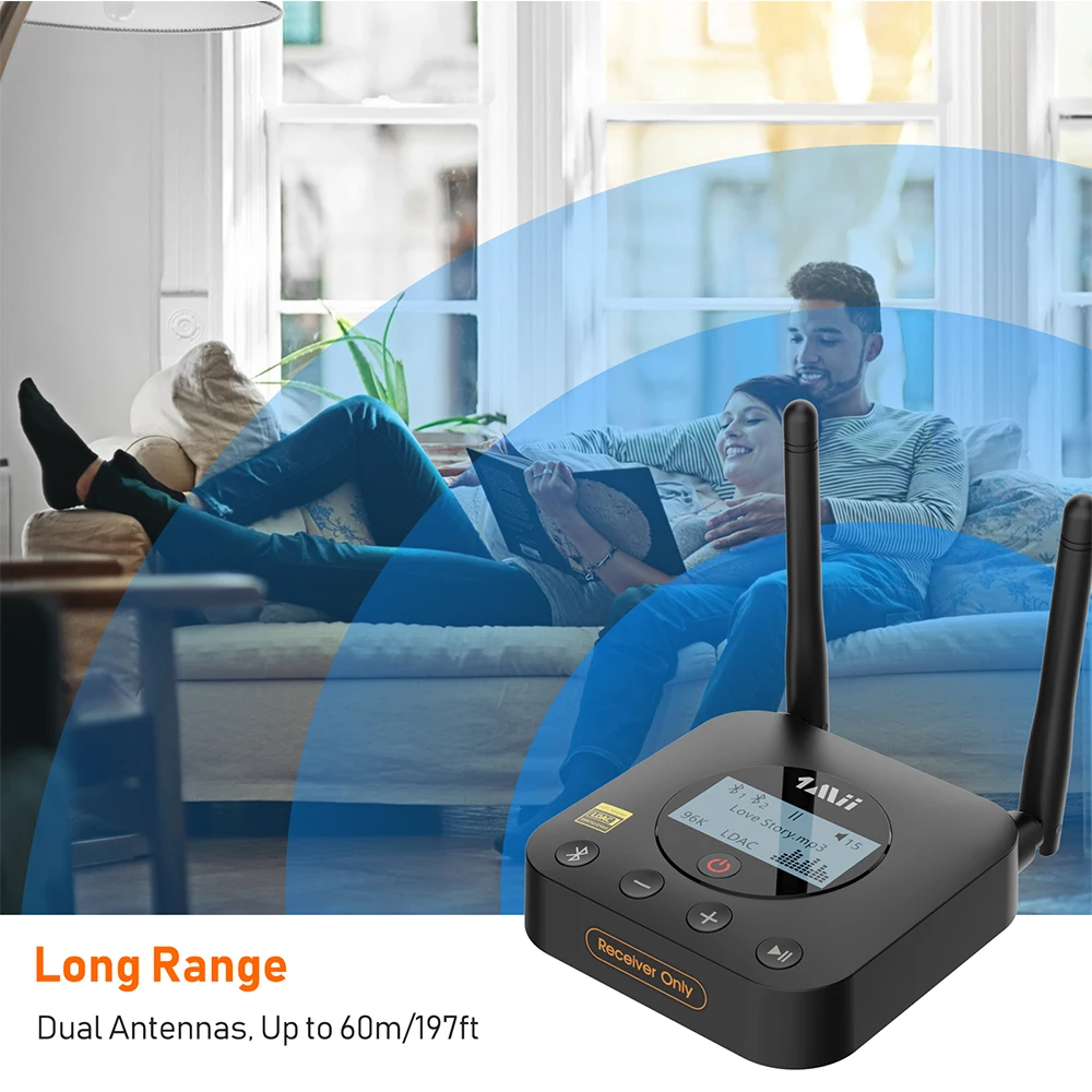 1Mii B06Pro+ Home Stereo Receiver with Long Range for Bluetooth 5.1 LDAC Wireless Audio DAC Chip Adapter Audio & Video view 5