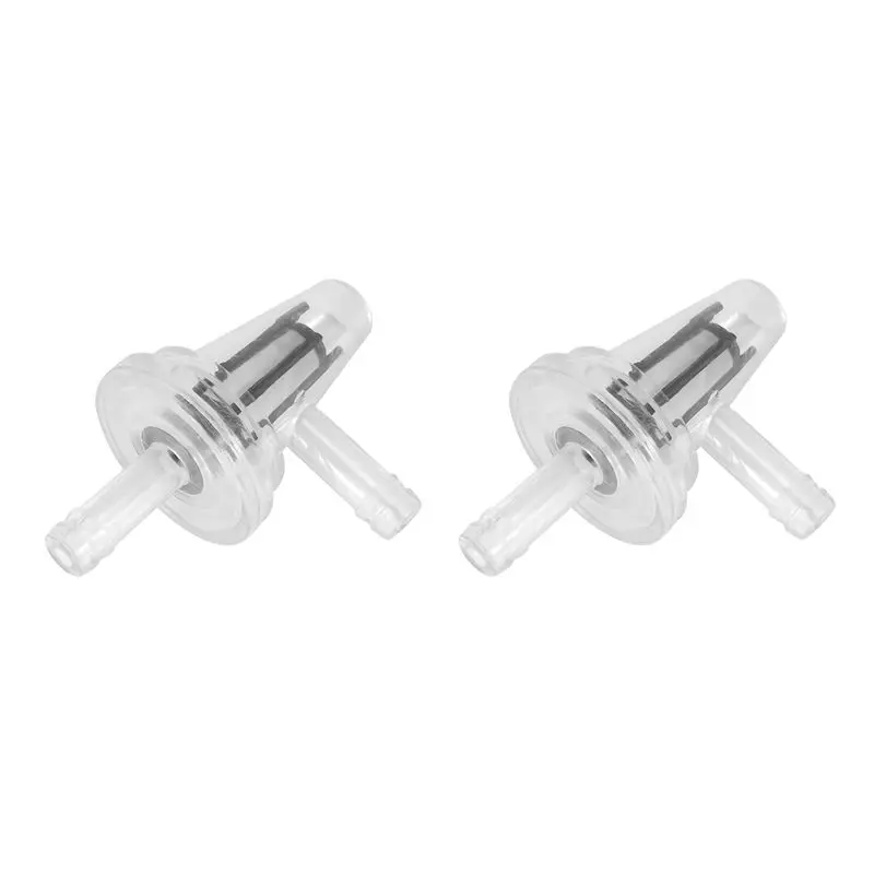 AB56-2X MOTORCYCLE SNOWMOBILE CLEAR INLINE GAS RIGHT ANGLE FUEL FILTER 1/4 6/7MM BIKE