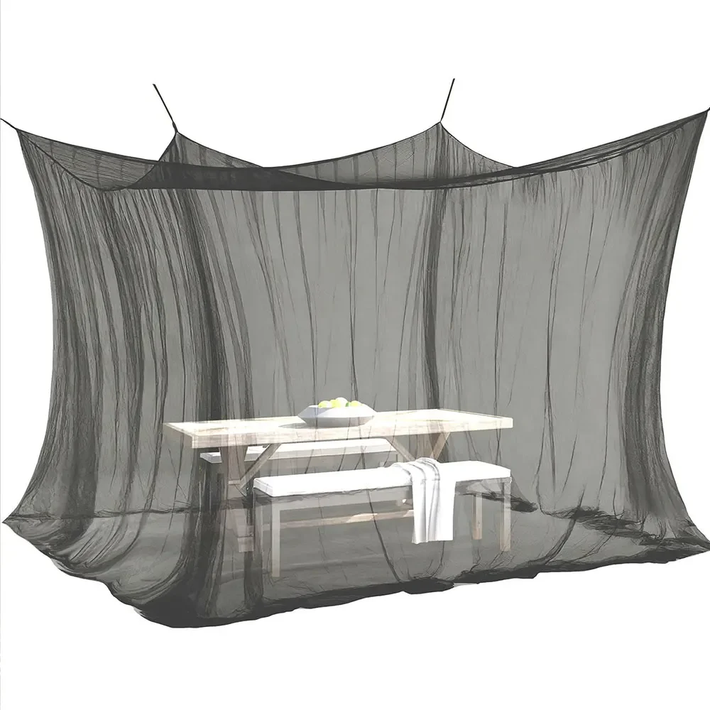 Black White Breathable Portable Camping Mosquito Net  Large Outdoor Travel Mosquito No Installation Required  Insect Proof Tent
