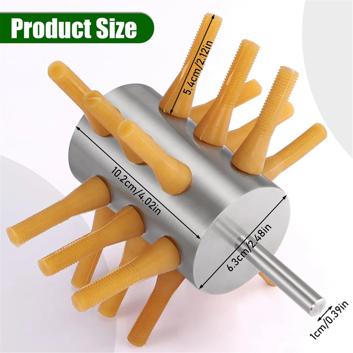 Chicken Plucker Drill Attachment Stainless Steel Chicken Plucker 18-Fingers Chicken Feather Removal Plucker Machine