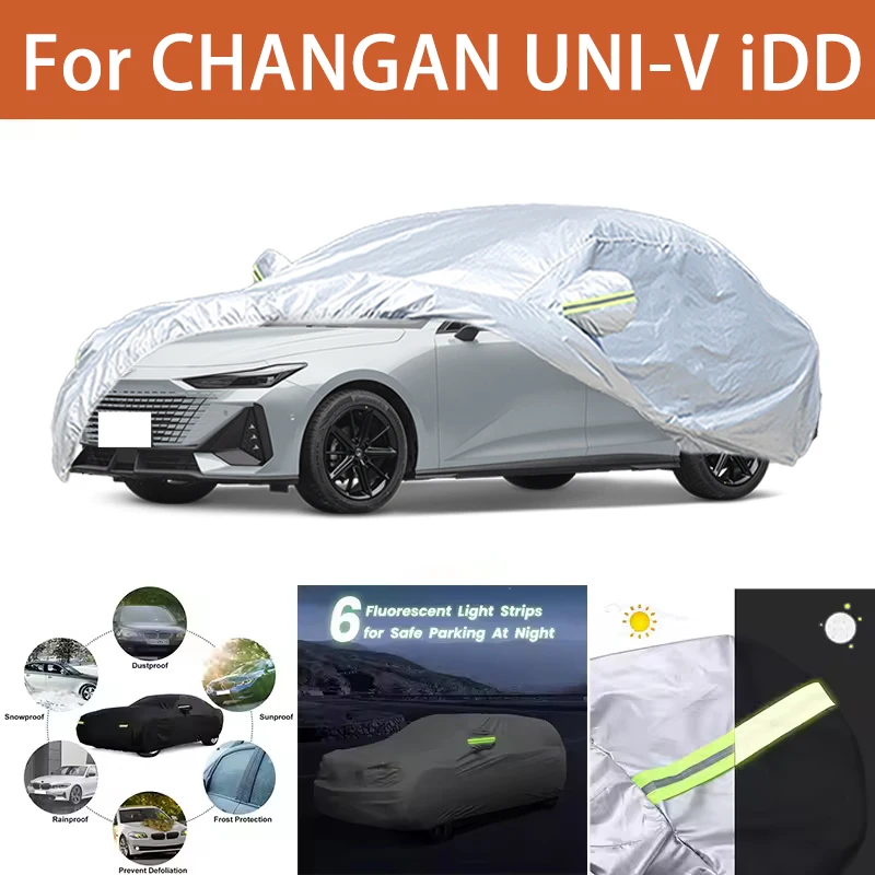 

For CHANGAN UNI-V IDD Car Cover Outdoor Protection Covers Snow Sunshade Waterproof Dustproof Exterior UV Car Accessories