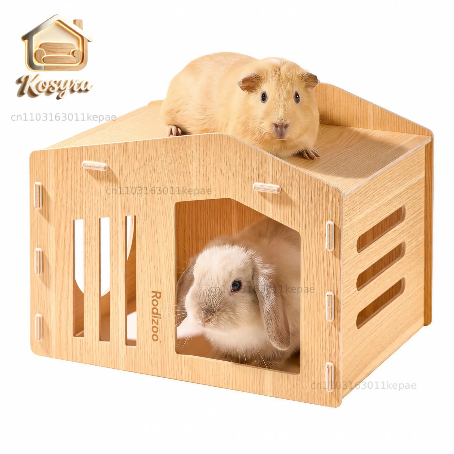 

Cross-border rabbit nest removable pet cage landscaping wooden house golden bear anti-gnawing evasion wooden house