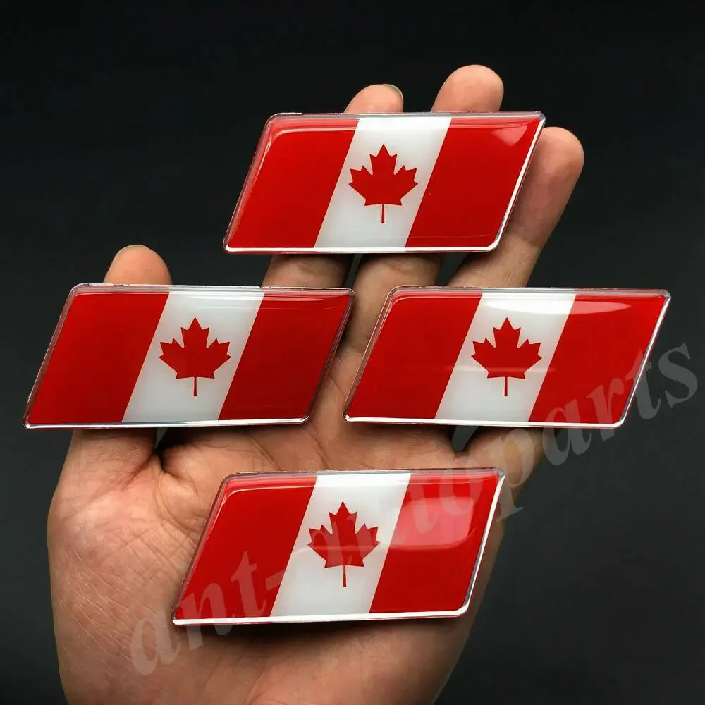 

4x Canada Canadian Flag Car Fender Emblem Badge Motorcycle Fairing Sticker
