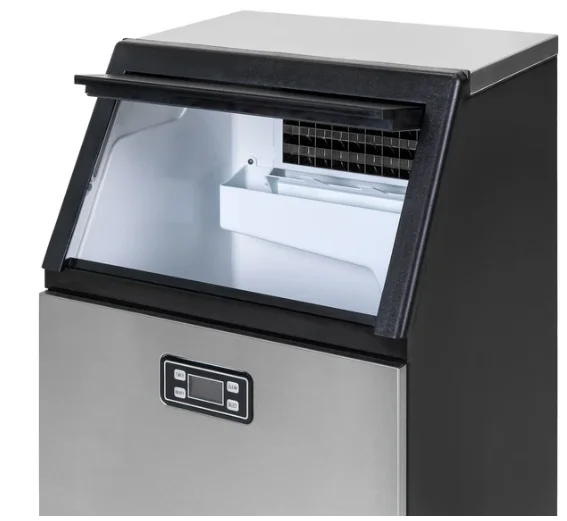 เครื่องทำน้ำแข็ง 55 กก. อัตโนมัติแบบตั้งโต๊ะ เครื่องทำน้ำแข็งก้อนบล็อกสำหรับใช้ในเชิงพาณิชย์และครัวเรือน ราคาสำหรับธุรกิจ