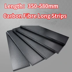 1pcs 3K Carbon Fibre Sheet High Strength Carbon Fibre Sheet Carbon Fibre Long Strip Thickness 0.2-6mm Length 350mm-580mm