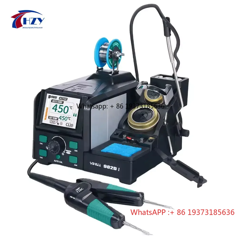 YIHUA 982D-I Precision Tweezers Soldering Iron Station for SMT SMD Micro Component Rework Station With Auto Calibration