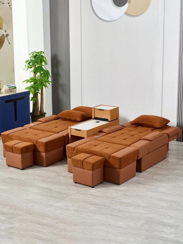 Fußmassagesofa Elektrische Fußmassage integriertes Massagebett Sauna Fußstuhl