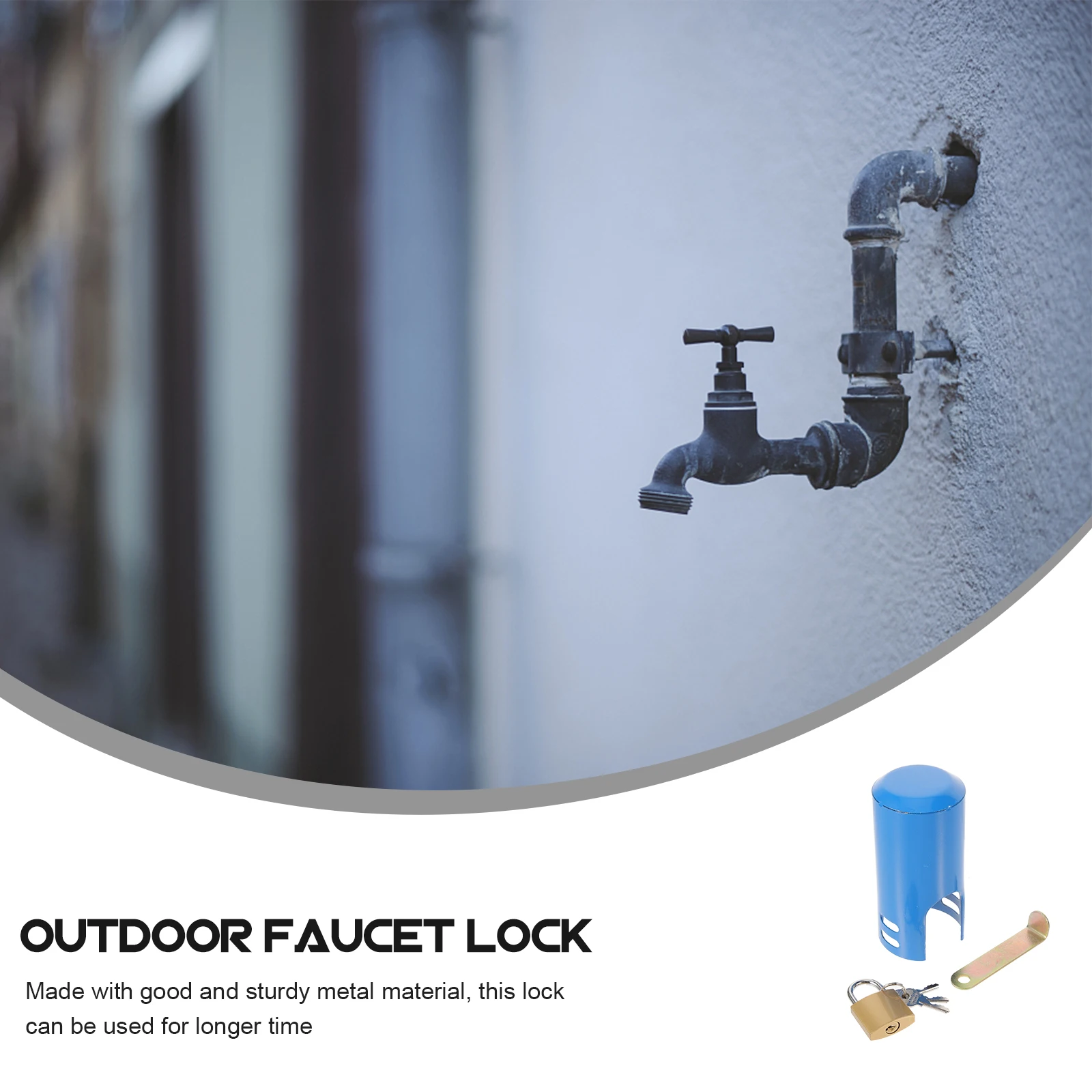 

Faucet Lock Large Opening Anti Theft Cover for Wall Mounted Taps Water Spigot Lock Outdoor Garden Safety Protector Durable Metal