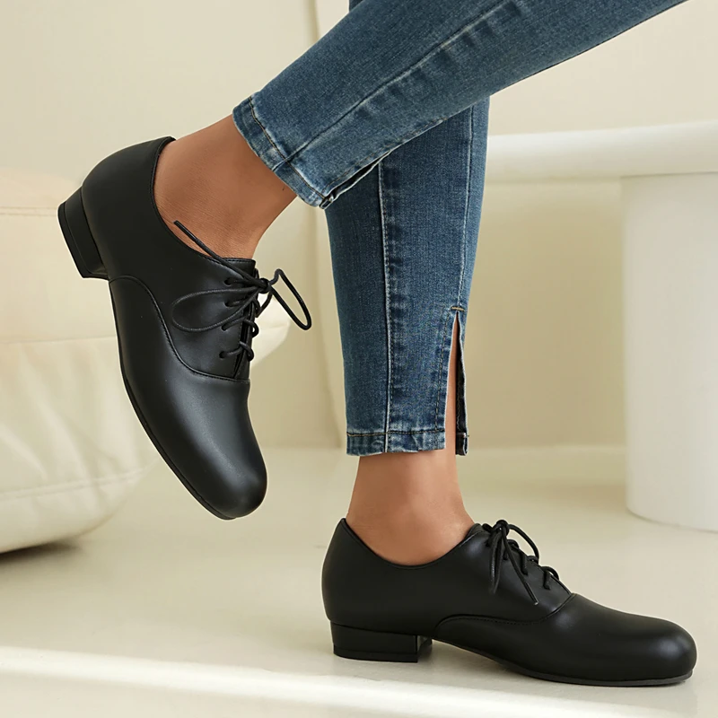 Black White Green Vintage Round Toe Flat Heel Autumn Spring New Lace Up Cross-tied Oxford Shoes Casual Flats Footwear Size 34-45