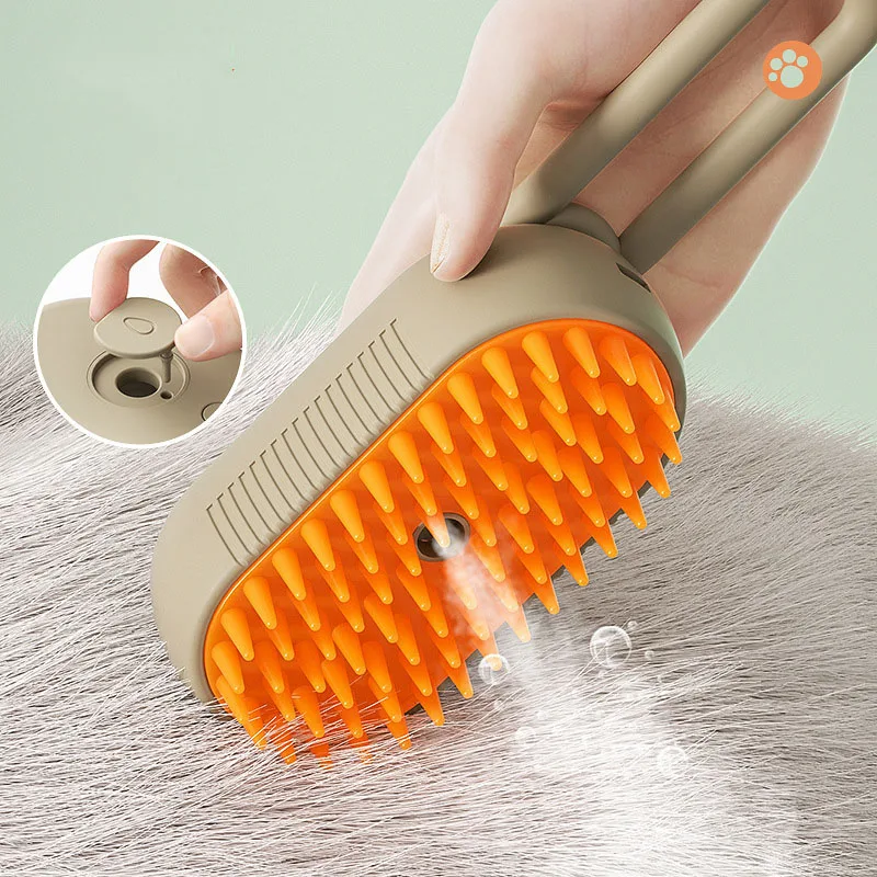 

3 in 1 Steamy Cat Brush Electric Spray Dog Steam Grooming Combs Pet Hair Removal Cleaning Massage Brushes Soft Silicone Combs