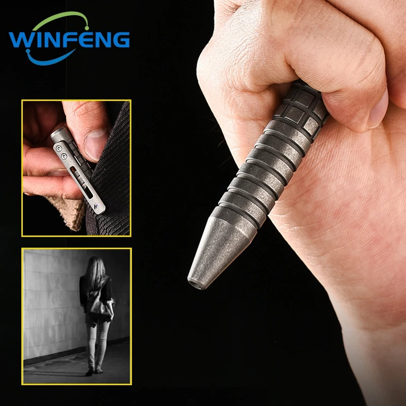 High Quality Titanium Alloy Tactical Pen PEI Signature Pen Student Office Stationery Emergency Window Breaker Survival Supplies