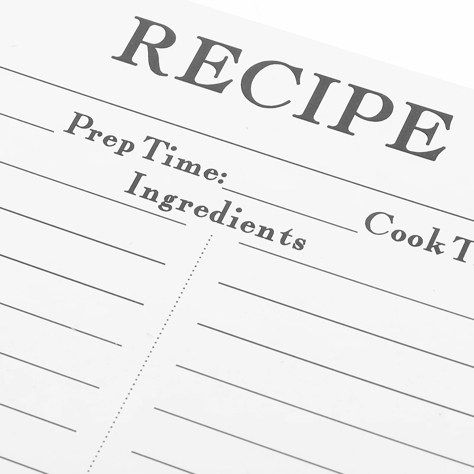 

50Pcs Paper Recipe Cards Compact Lightweight for Travel Home Office Kitchen Use Writing Notepad for Cooking Methods Daily