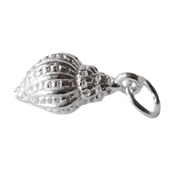 Solid 925 Sterling silver Conch-shaped Charms