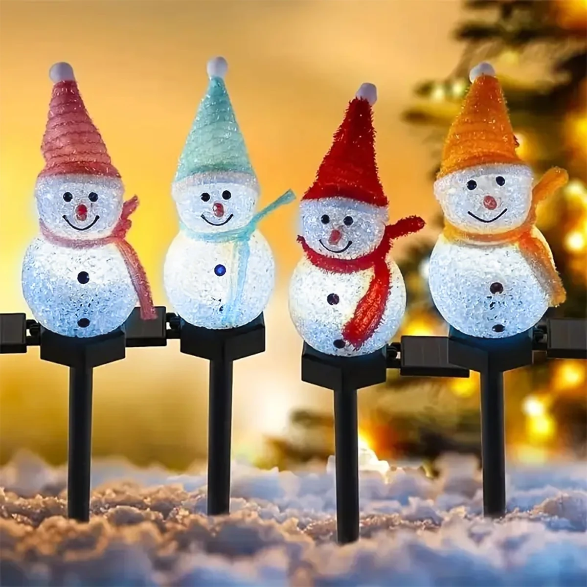 1 قطعة عيد الميلاد ثلج أضواء المسار الشمسية في الهواء الطلق ثلج حصص أضواء للمنزل فناء ساحة حديقة بارك الشرفة شارع عيد الميلاد ديكور