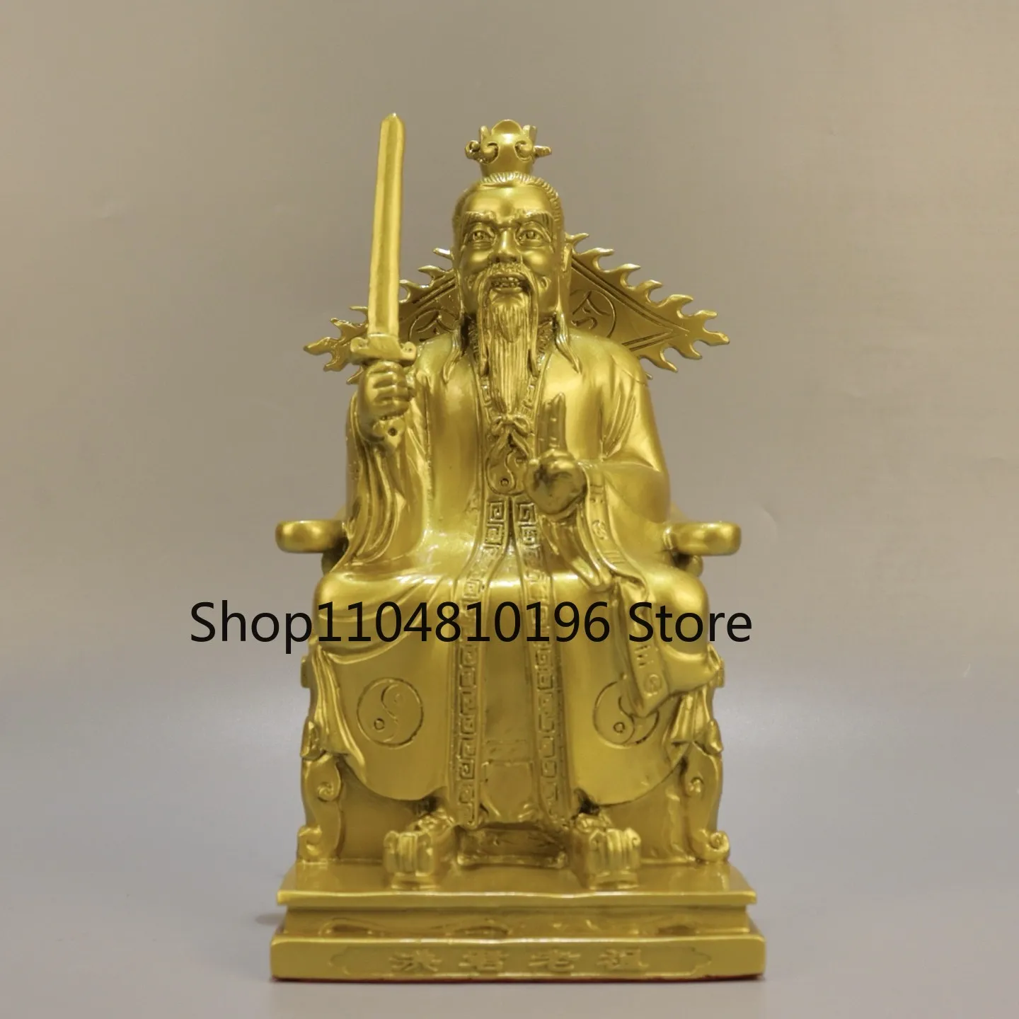 Brass Hongjun Ancestor Taoism primogenitor Master Sanqing Worship Hall