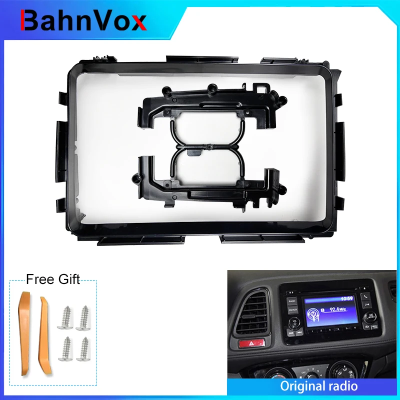 9 Inch Android Car Radio Fascia dash frame For Honda  HRV XRV Vezel 2013 2019 2 Din Stereo Video dash panel wire harness cable