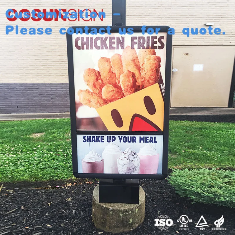 

custom.Light Change Fast Food Stand Frame Outside Coffee Shop Outdoor Restaurant Display Drive Thru Led Digital Menu Bo