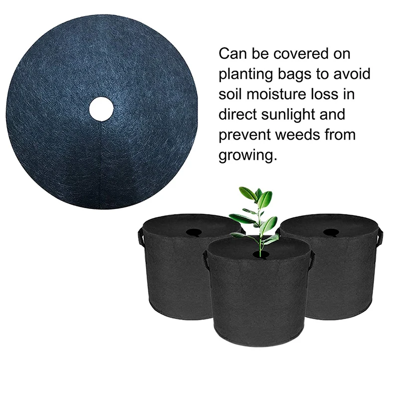 New Tree Protection Weed Mats Ecological Control Cloth Mulch Ring Round Weed Barrier Plant Cover for Indoor Outdoor Gardens