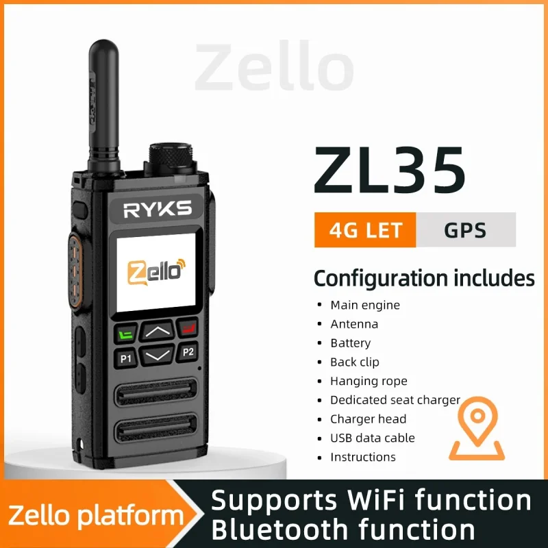 Zello walkie talkie 4G ZL35 sim-карта poc радиоприемник большой радиус действия zello мобильный телефон 4g lte500 km3000 mile de ladance для KSUN