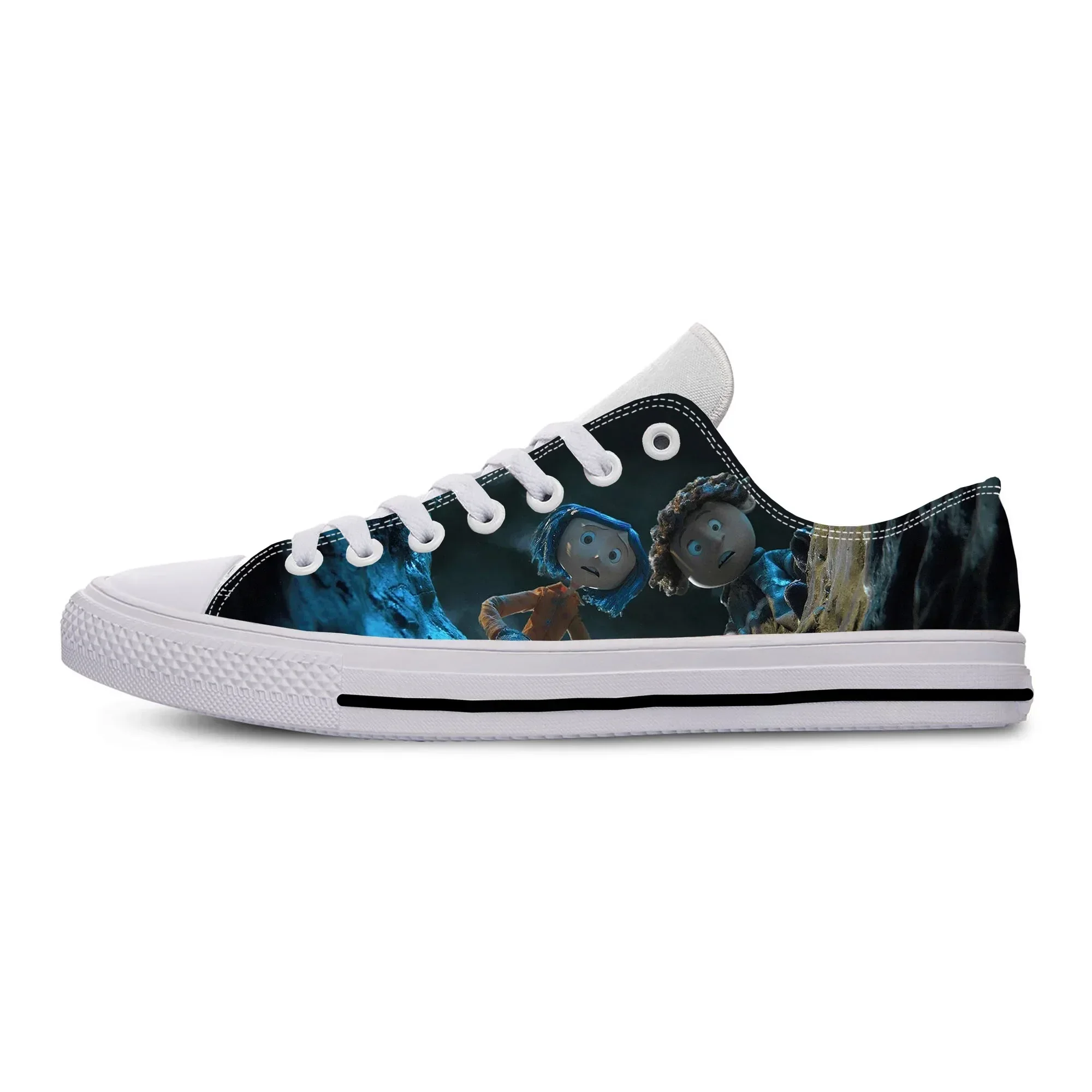 

Hot Cool Summer Coraline Anime Cartoon Manga Movie Horror Fashion Cloth Shoes Breathable Men Women Sneakers Low Top Board Shoes