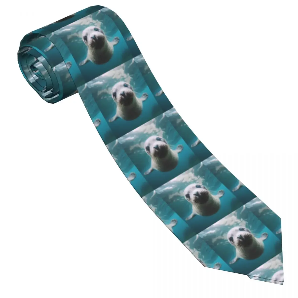 Seal Swimming In The Ocean Tie For Men Women Necktie  Clothing Accessories