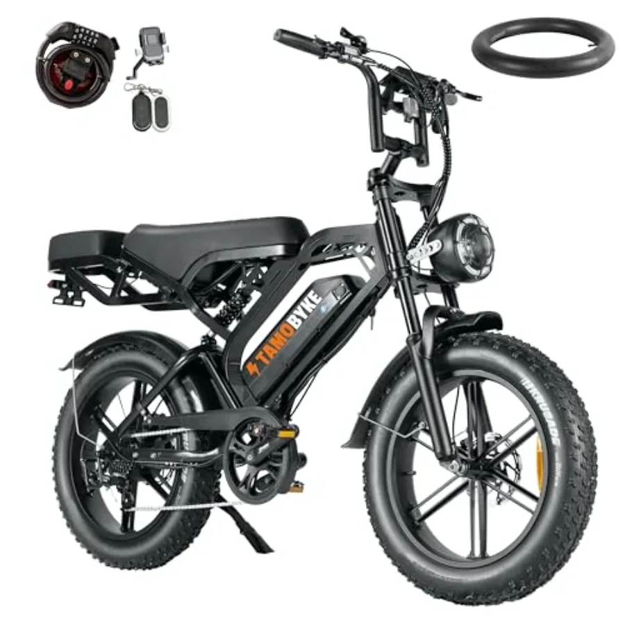 

V20 Series Moped 750W/1500W Electric Bike for Adults, 28mph/30mph/33mph Ebike with 25-68 Miles PAS Range, 48V15.6Ah/18.2Ah 874W