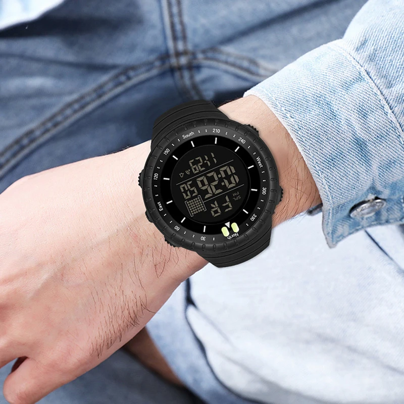 Nuevo reloj Digital deportivo, relojes de moda para hombre, cronómetro con indicador de fecha y semana, reloj electrónico resistente al agua para exteriores sk85