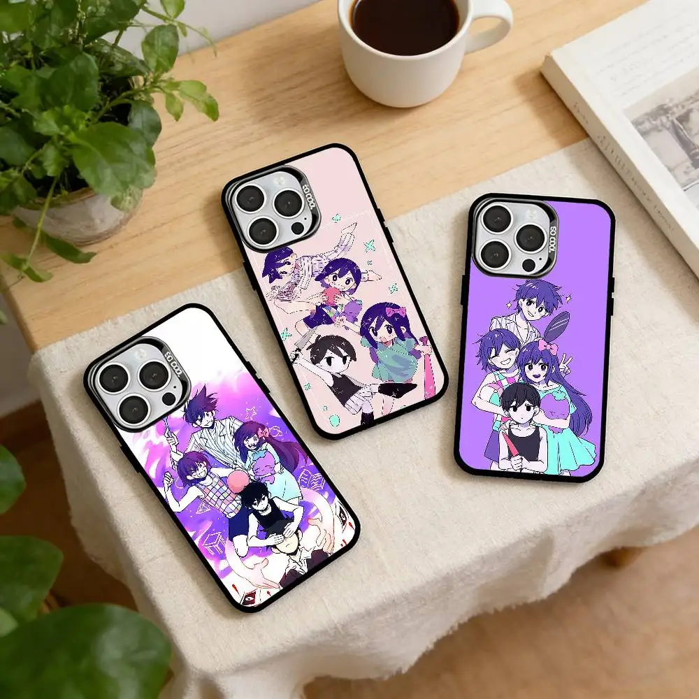 

Omori Game Phone Case For iPhone 17,16,15,14,13,12,11 Plus,Pro Max,XS,Colored Silver Plated Inside Cover