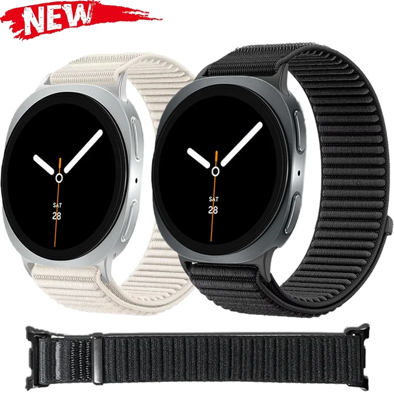Nylon-Geflechtarmband für Samsung Galaxy Watch 8 40 mm 44 mm, offizielles Stoffarmband für Galaxy Watch 8 Classic 46 mm Gürtel