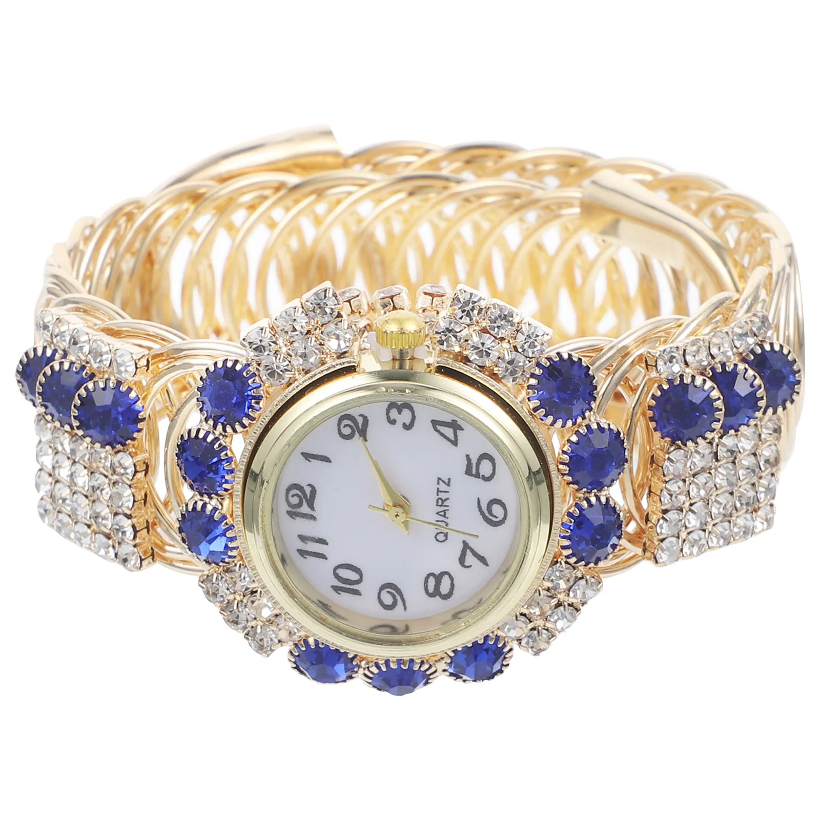 1Pcs Stone Quartz Watch Lady Bracelet Wristwatch Fashionable Jewelry Watch Delicate Design Accurate Time Keeping