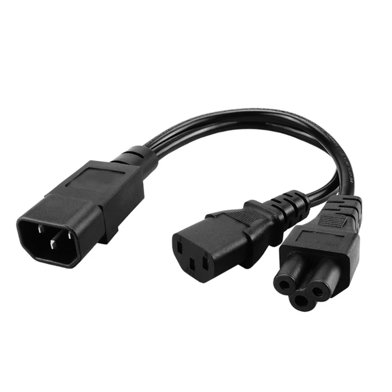 

IEC320 C14 to C13+C15 Y-Type Splitter Adapters Cord, IEC320 C14 Male to C13+C15 Female Power Converters Cable Dropship