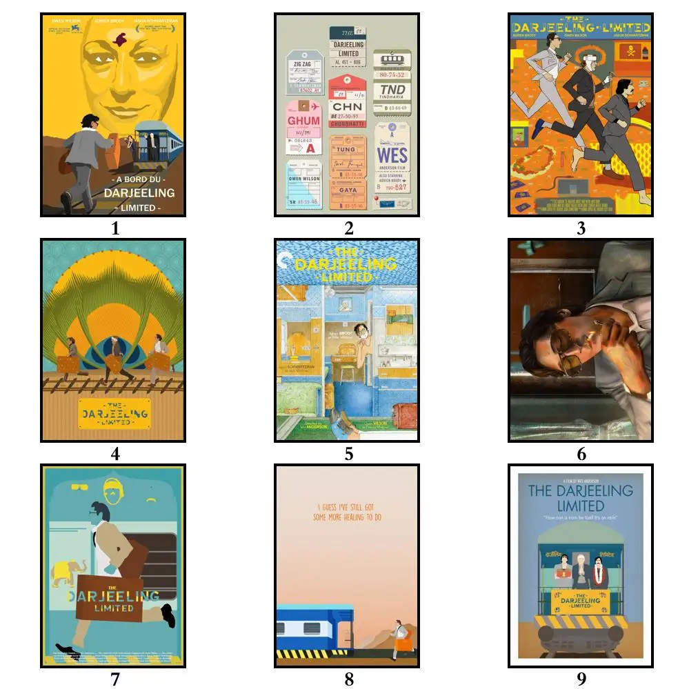 23Style Choose Wes Anderson Movie The Darjeeling Limited Print ,Art Canvas Poster For Living Room Decoration ,Home Wall Picture