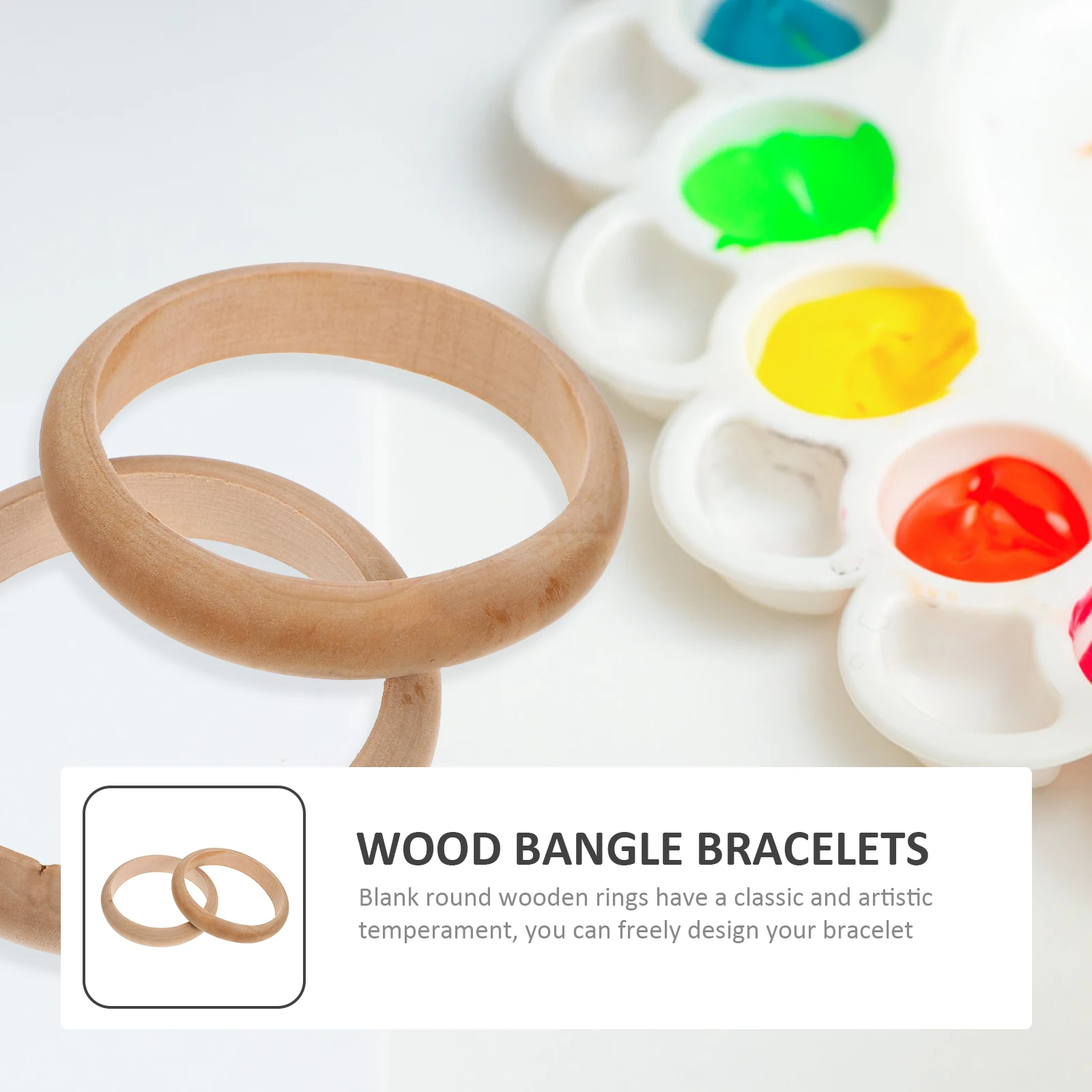 

2 Pcs Bracelet Material Handmade Bracelets Unfinished Wooden Personalized Crafts Kid's DIY Unique