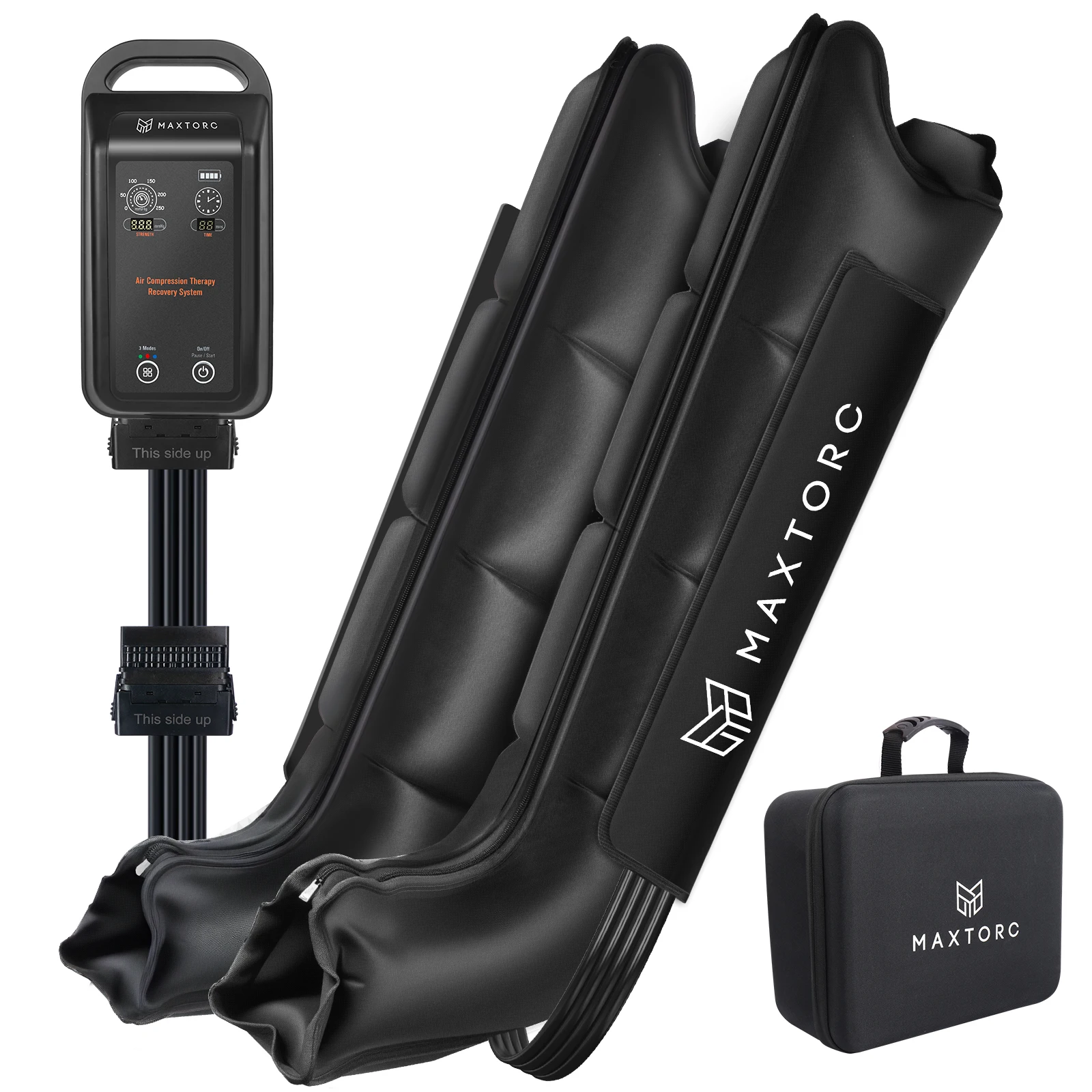 مدلك كامل الساق مع 4 غرف هوائية، أحذية ضغط لاسلكية تعمل بمنفذ USB للاسترخاء والعناية اليومية بالساق، مثالية لما بعد الاستخدام #1