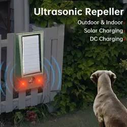 Ultrasonic Solar Cat Dog Repellent Fox Pest Scarer Deterrent Repeller Garden Outdoor Animal Repellents